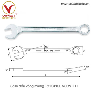 Cờ lê miệng vòng Toptul ACEW1111 - 11/32″