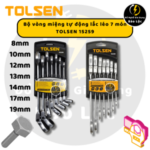 Cờ lê miệng - Vòng tự động lắc léo Tolsen 15259 (bộ 7 cây)