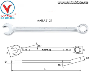 Cờ lê vòng miệng 15 độ Toptul AAEA2121 21mm