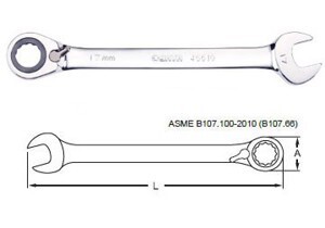 Cờ lê vòng miệng 2 chiều Sata 46616 (46-616)