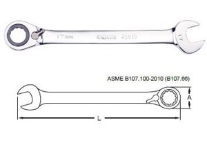 Cờ lê vòng miệng 2 chiều Sata 46614 (46-614)