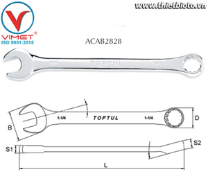 Cờ lê vòng miệng bóng hệ Toptul ACAB2828