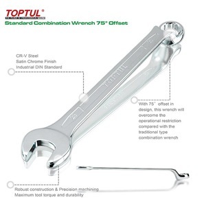 Cờ lê vòng miệng mờ 75 độ 22mm Toptul AAEN2222