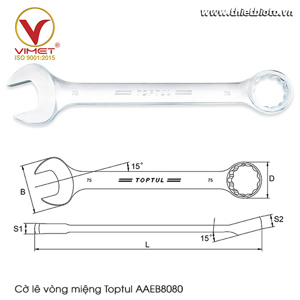 cờ lê vòng miệng Toptul AAEB8080 (80mm)