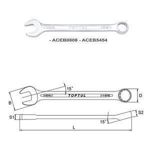 Cờ lê vòng miệng Toptul hệ inch 7/16 ACEB1414