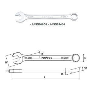 Cờ lê vòng miệng Toptul hệ inch 9/16 ACEB1818