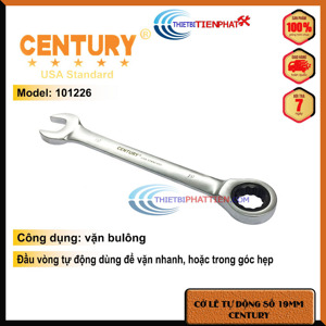 Cờ lê vòng miệng tự động Century 101226-19MM