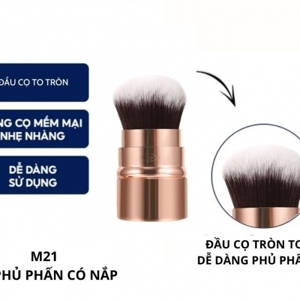 Cọ phủ phấn có nắp Vacosi M21