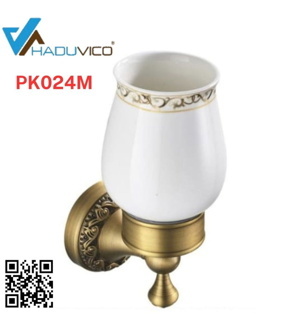 Cốc đánh răng đơn chân hoa Haduvico PK024M