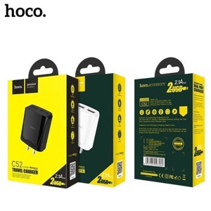 Cốc sạc 2 cổng Hoco C52