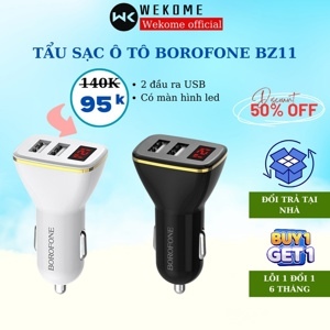 Cốc sạc oto Borofone BZ11