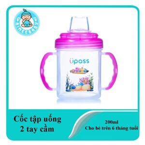 Cốc tập uống hai tay cầm đầu mềm 200ml Upass UP0737YH