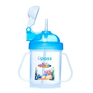 Cốc tập uống nắp bật hai tay cầm đầu hút mềm Upass UP0623Y 200m