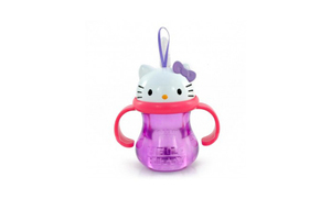 Cốc ống hút Hello Kitty Munchkin nơ hồng