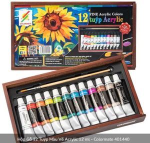 Hộp 12 tuýp màu vẽ Acrylic Colormate 440