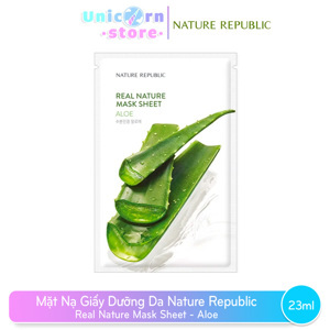 Combo 10 mặt nạ Nature Republic Real Nature Aloe Mask Sheet 23ml