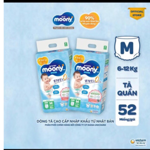 Combo 2 gói tã - bỉm dán Moony L54 (54 miếng)