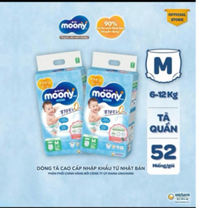 Combo 2 gói tã - bỉm dán Moony L54 (54 miếng)
