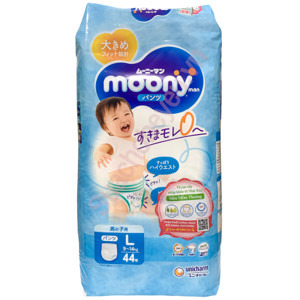 Combo 2 gói tã - bỉm quần Moony L44 cho bé trai