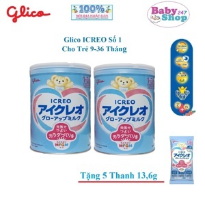 Combo 2 lon sữa bột Glico Icreo số 1 (820g)