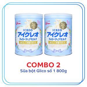 Combo 2 lon sữa bột Glico Icreo số 1 (820g)