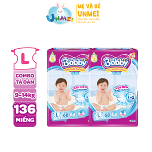 Combo 2 Tã-bỉm dán Bobby siêu mỏng XXL56