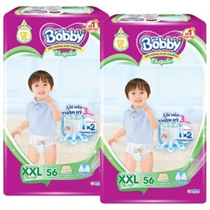 Combo 2 Tã-bỉm dán Bobby siêu mỏng XXL56