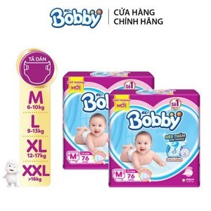 Combo 2 Tã-bỉm dán Bobby siêu mỏng XXL56