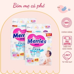 Combo 2 túi tã-bỉm dán Merries M64