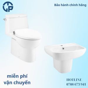 Combo 3 bàn cầu khối Cotto C1142 + Lavabo C0141/C4241