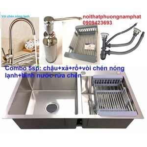 Combo 4 Sản Phẩm Chậu Rửa Chén Bát INOX 304 N7-8245