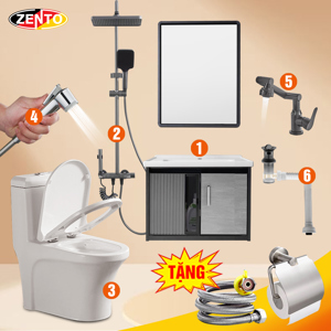 Combo 6 thiết bị vệ sinh Zento BS03