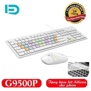 Combo bàn phím và chuột có dây Forfer G9500p + Miếng lót silicon cho phím