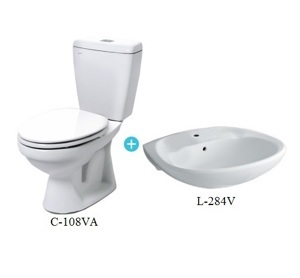 Combo bồn cầu inax C-108VA + L-284V