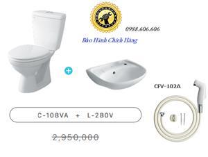 Combo bồn cầu inax C-108VA + L-280V + CFV-102A