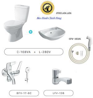 Combo bồn cầu inax C-108VA + L-280V + CFV-102A