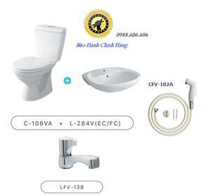 Combo bồn cầu inax C-108VA + L-284V + CFV-102A