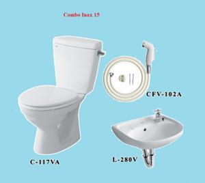 Combo bồn cầu inax C-117VA + L-280V + CFV-102A