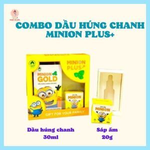 Combo dầu húng chanh minion plus và sáp giữ ấm