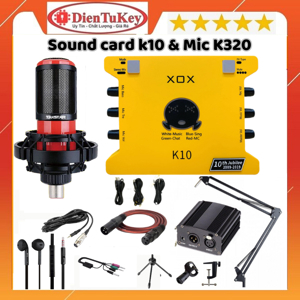 Combo micro thu âm Takstar PC K320, Soundcard K10