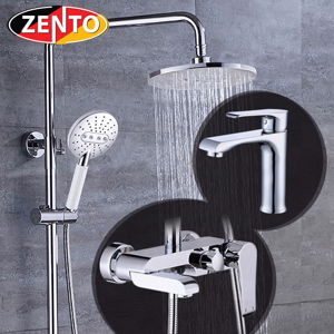 Combo sen cây & vòi lavabo Crystal series Zento KM119