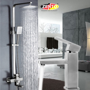 Bộ sen cây, vòi lavabo Zento KM102 - inox304