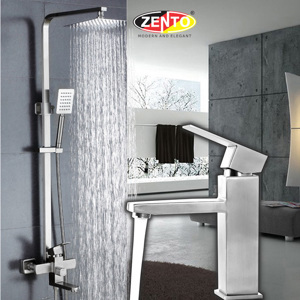 Bộ sen cây, vòi lavabo Zento KM102 - inox304