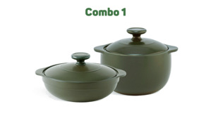 Combo Sinh Nhật Nồi sứ dưỡng sinh 1 – Luna 2.0 L + Vesta 3.0 L + nắp – HealthyCook