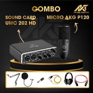 Bộ thu âm UMC 202 HD + Micro AKG P120