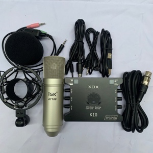 Combo Sound Card XOX K10 + Kèm Mic ISK AT100