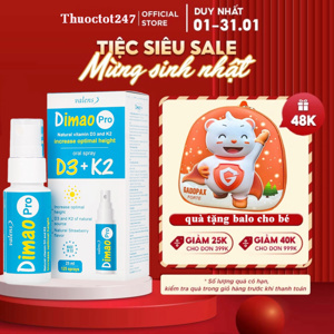 Combo Tăng chiều cao cho trẻ Dimao Vitamin D3 + Keovon Vitamin K2