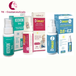 Combo Tăng chiều cao cho trẻ Dimao Vitamin D3 + Keovon Vitamin K2