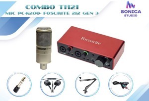 Bộ thu âm Focusrite 2i2 Gen3 + Micro Takstar PC K200