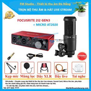 Bộ thu âm Focusrite 2i2 Gen3 + Micro Technica AT2020